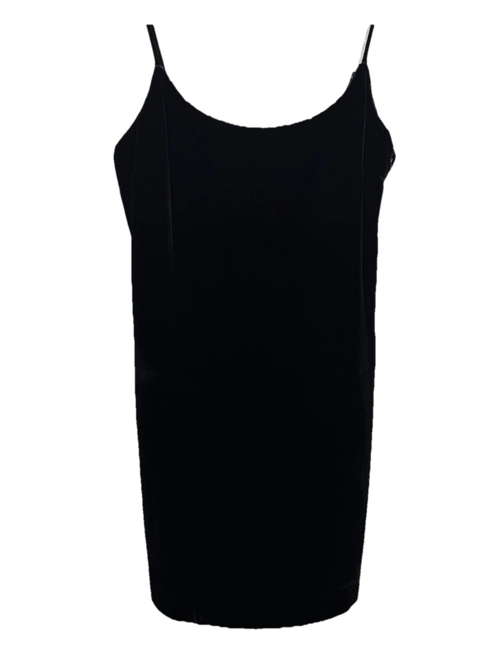 Vintage Ralph Lauren Black Velvet Slip Mini Dress Size 6 90s Minimalist Silk